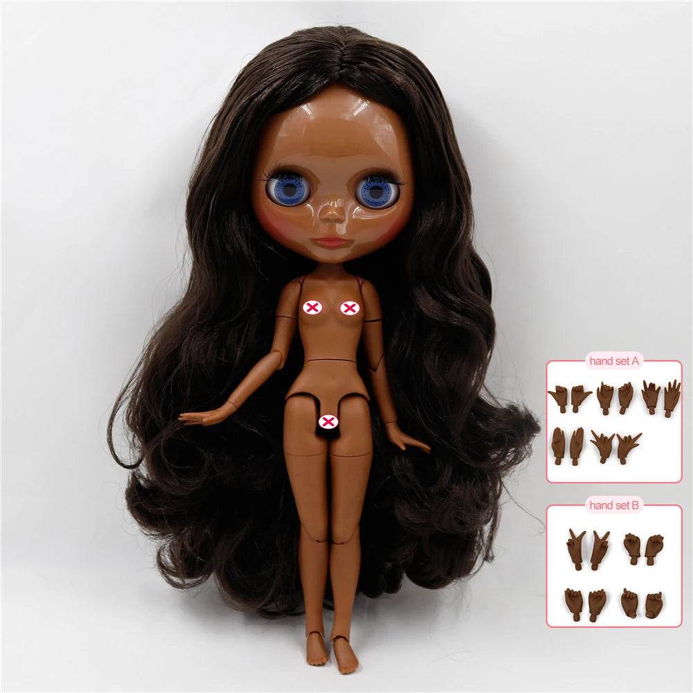 ICY DBS Blyth Doll Joint Body White Black Dark Skin DIY Makeup Special Price Gift Set - ToylandEU