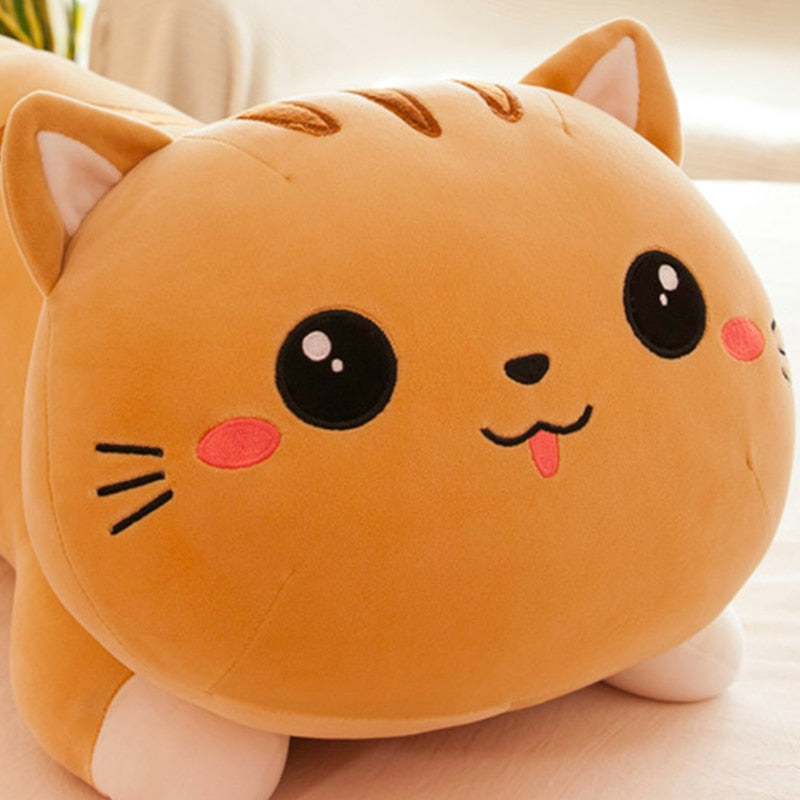 50/130 cm Long Cat Plush Pillow Toy - Soft Stuffed Animal for Kids - Gift for Girls - Home Decor - WJ290