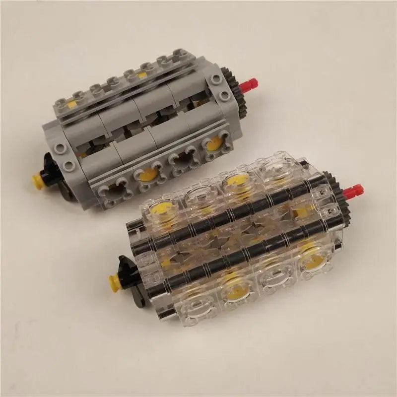 New Technical V8 Piston Engine MOC Building Blocks Building Bricks MOC - ToylandEU