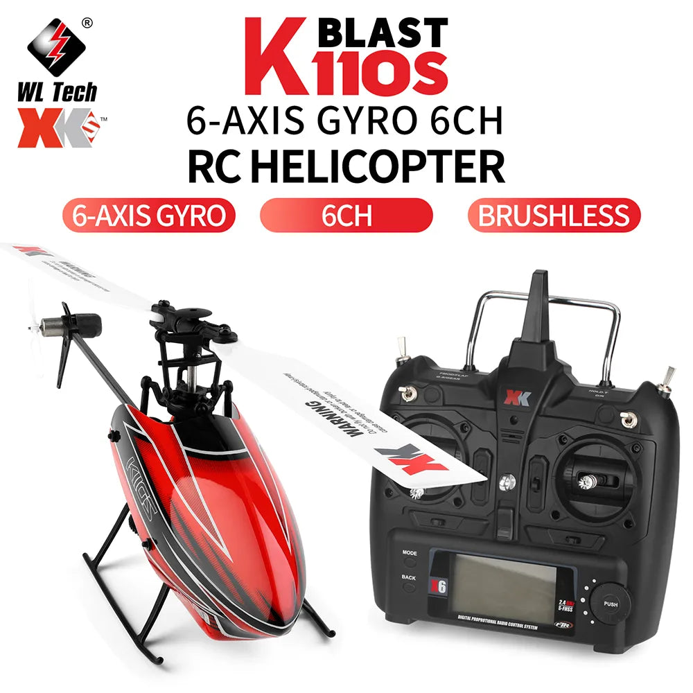 RC Wltoys XK K110S 6CH 3D 6G System Remote Control Toy Brushless Motor - ToylandEU