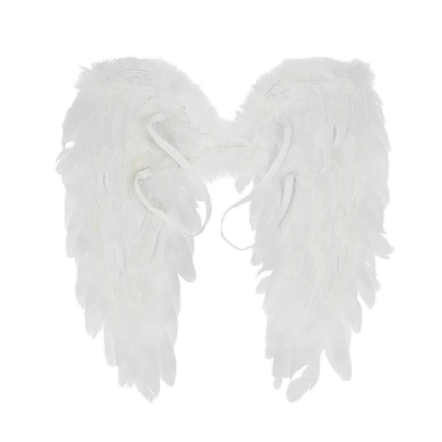 Fallen Angel Costume Wings for Kids and Adults - Black and White Feather Accessories for Halloween and Carnival Parties