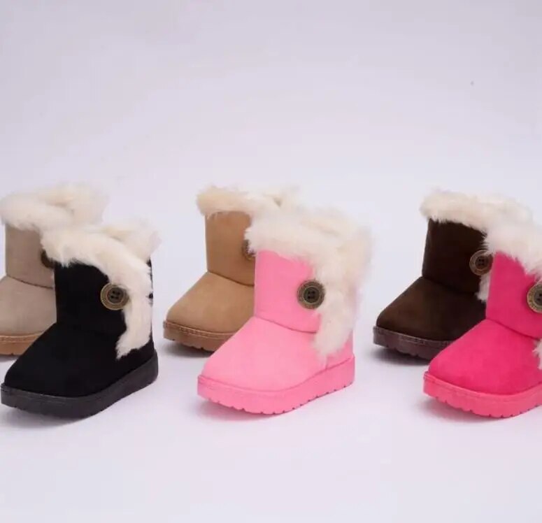 Snow Boots for Kids - Warm and Non-slip Winter Shoes with Hook & Loop Closure