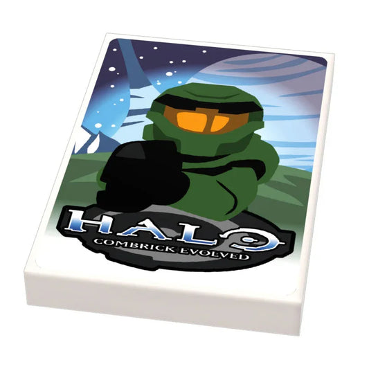 HALO: Bricks Evolved Video Game Cover (2x3 Tile) made using LEGO part - B3 Customs - ToylandEU