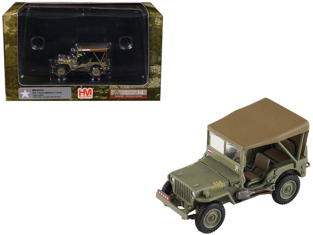 U.S. | 1/4 Diecast Military Model | Hobby Master | Gen. Douglas MacArthur Leyte WWII Series