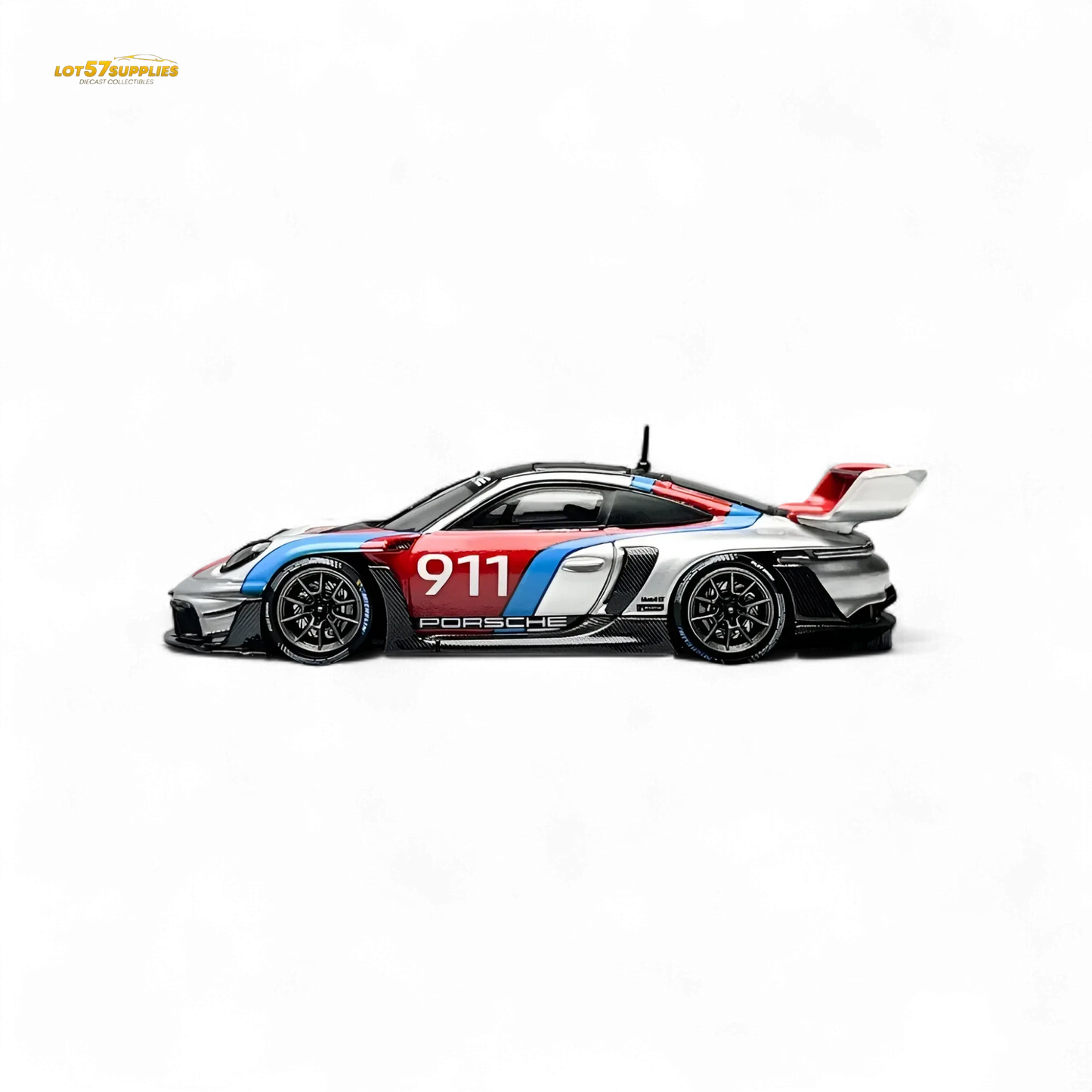 HKM Model Porsche 911 (992) GT3 R Rennsport Silver #911 1:64 - ToylandEU