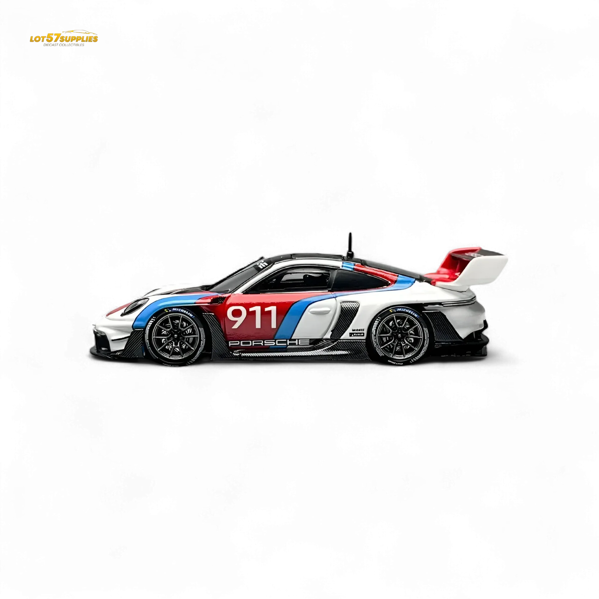 HKM Model Porsche 911 (992) GT3 R Rennsport White #911 1:64 - ToylandEU