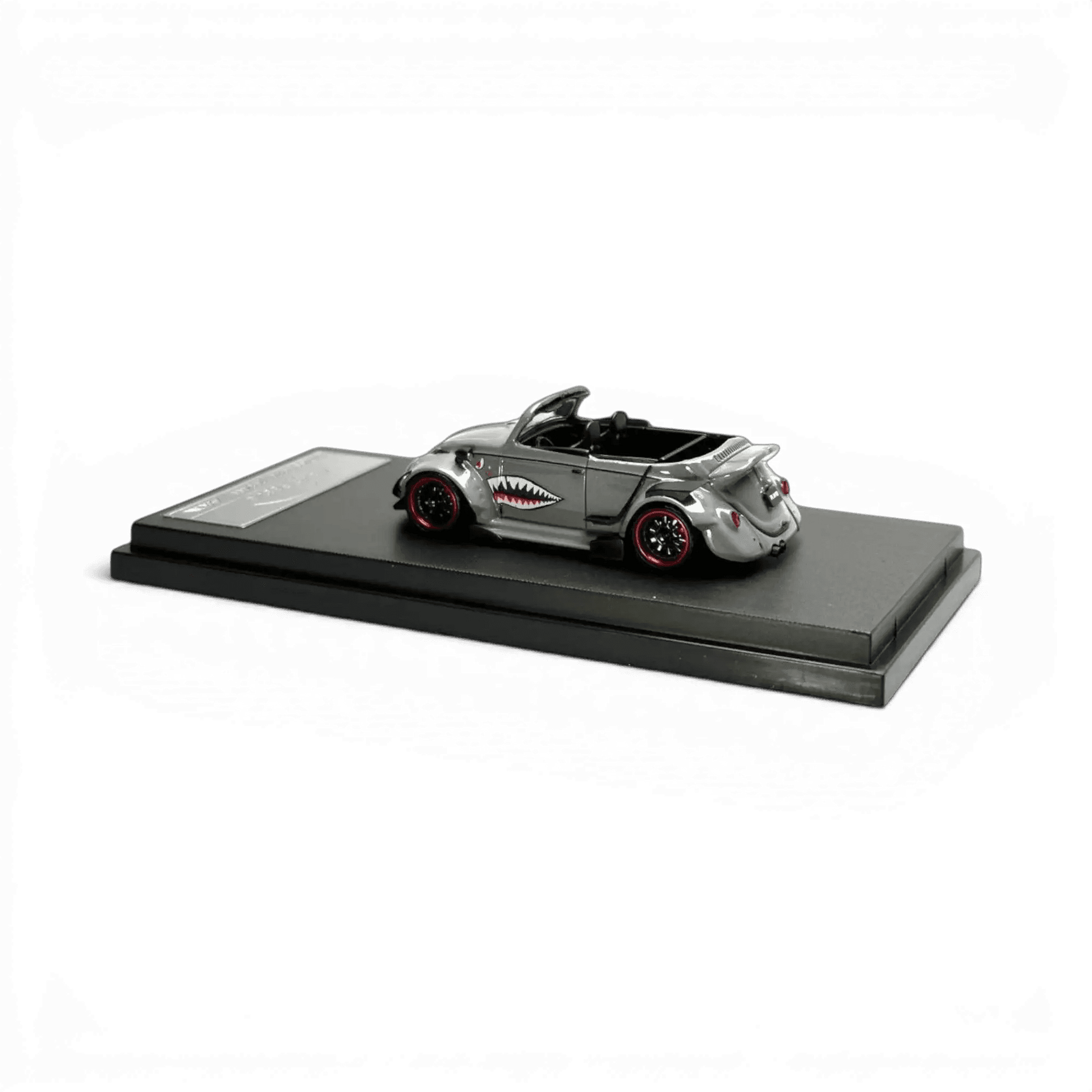 HKM Model VW Beetle Convertible Grey Shark Mouth 1:64 - Lot57Supplies Diecast Shop