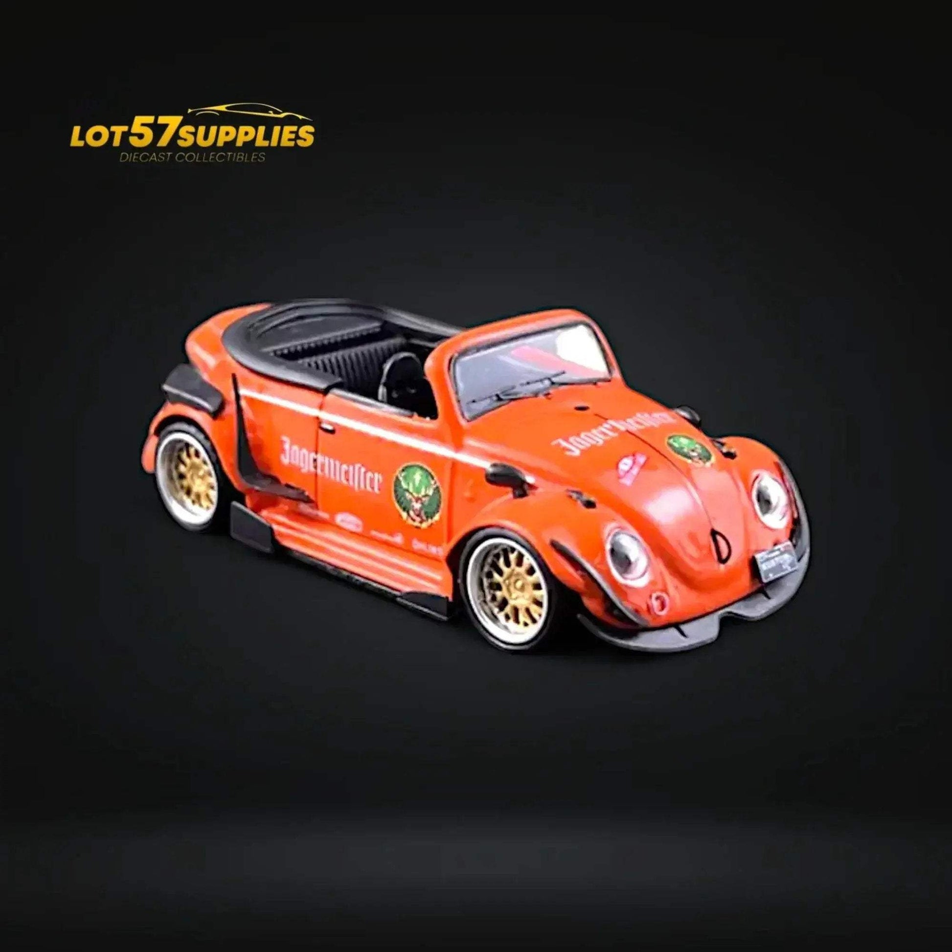 HKM Model VW Beetle Convertible Cabriolet Jagermeister 1:64 Limited to 599 Pcs - ToylandEU