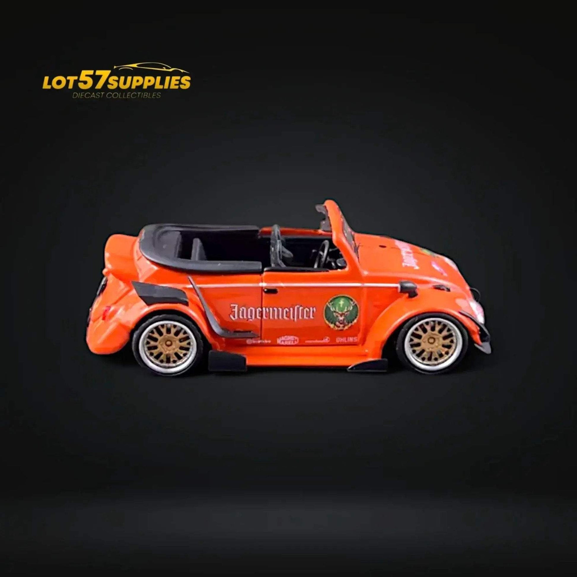 HKM Model VW Beetle Convertible Cabriolet Jagermeister 1:64 Limited to 599 Pcs - ToylandEU