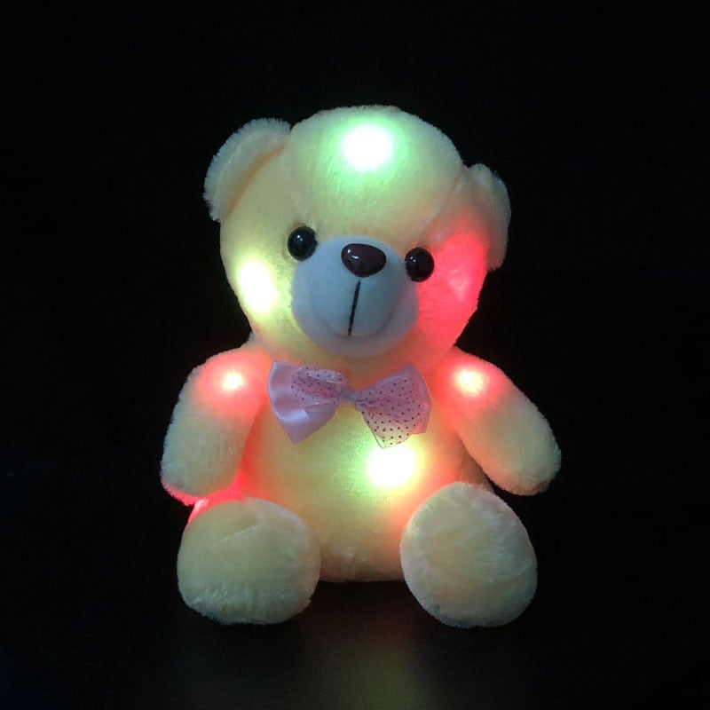 20CM Colorful Glowing Luminous Plush Teddy Bear Toy with LED Lights - ToylandEU