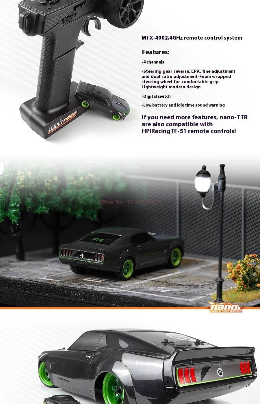 HPI 160980 NANO-TTR 1/64 MINI RC Remote Control Car Toys - ToylandEU