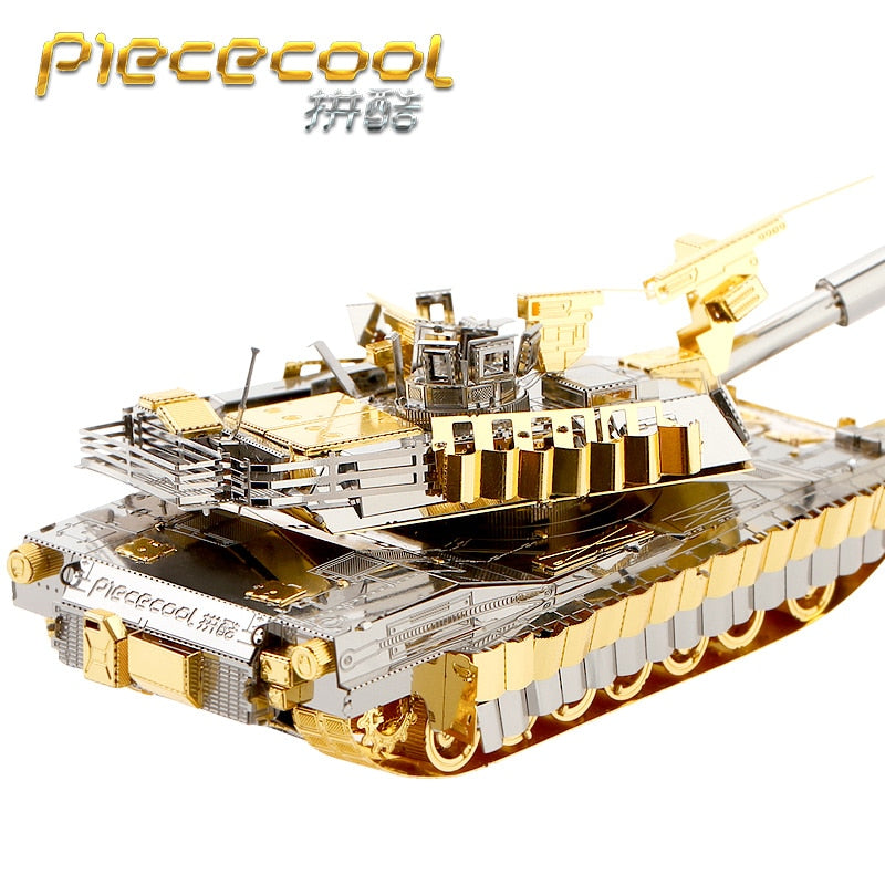 MMZ MODEL Piececool 3D Metal Puzzle M1A2 SEP Tusk2 Tank Military Assembly Kit - DIY 3D Laser Cut Model Puzzle Toy