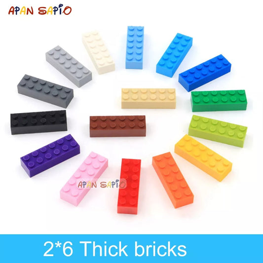 20pcs Educational Building Blocks: Thick Figures Bricks 2x6 Dots DIY Kit - ToylandEU