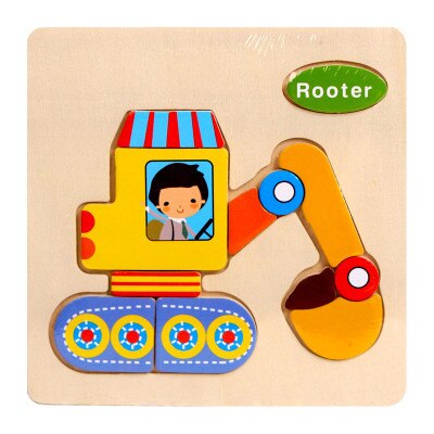 Wooden Montessori Geometric Puzzle Sorting Math Animals Fruit Bricks Learning Toy - ToylandEU