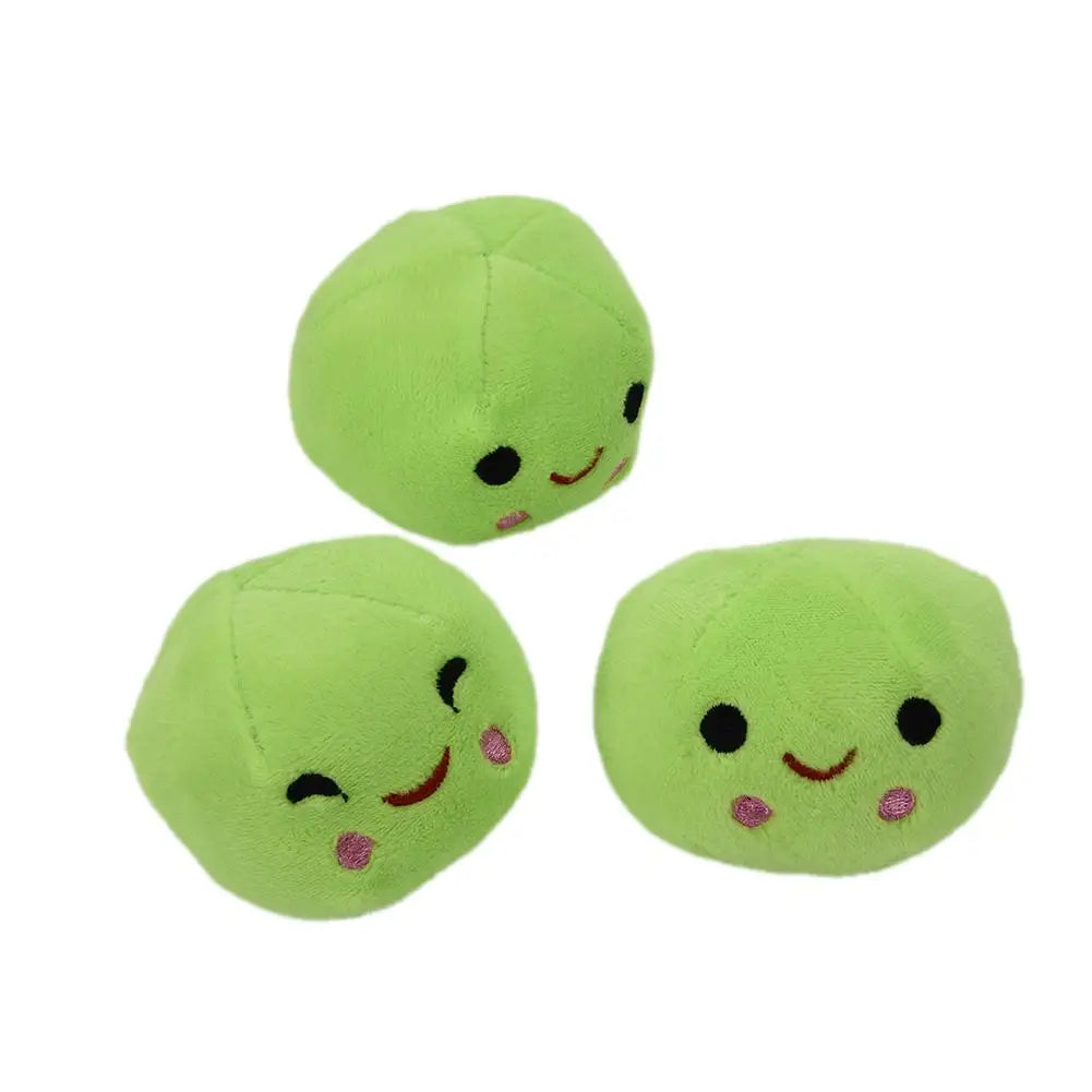 Charming 25 CM Pea Pod Plush Toy with 3 Cute Beans - Two Color Options