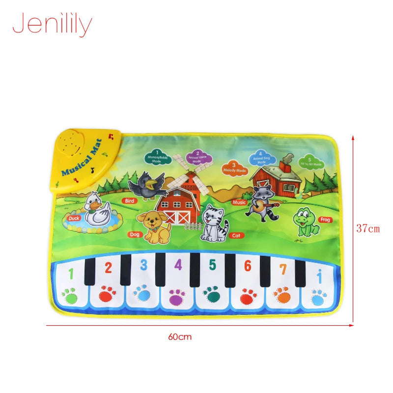 Musical Animal Piano Mat for Babies - Interactive Multicolored Playmat - ToylandEU