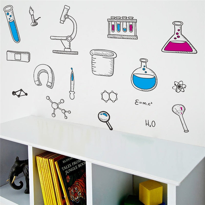 Scientist Microscope Wall Sticker for Kids Room Decor - ToylandEU