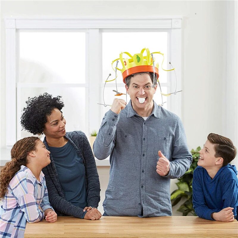 Funny Musical Rotating Crown Hat Chow Game Toy with Spinning Snacks - Perfect for Kids and Birthday Parties - ToylandEU