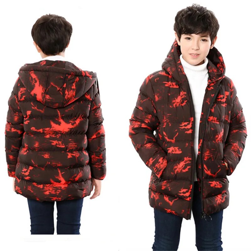 Fashionable Hooded Winter Coat for Boys 8-17T - ToylandEU