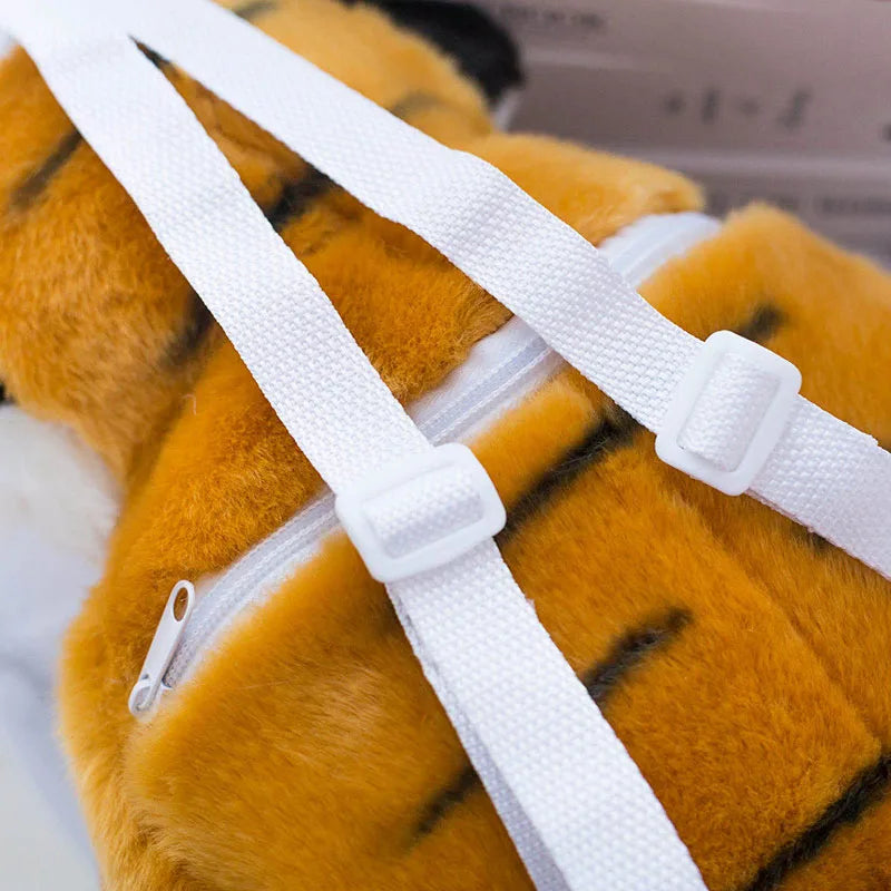 Wild Animal Plush Backpack with Lifelike Tiger Design - ToylandEU