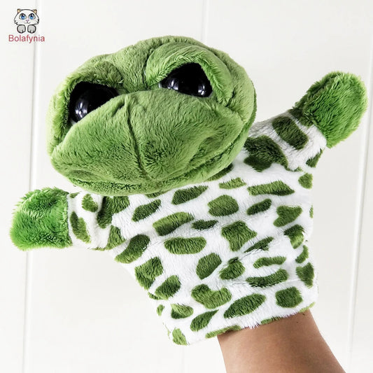 Green Tortoise Children's Hand Puppet Toy with Big Eyes - ToylandEU