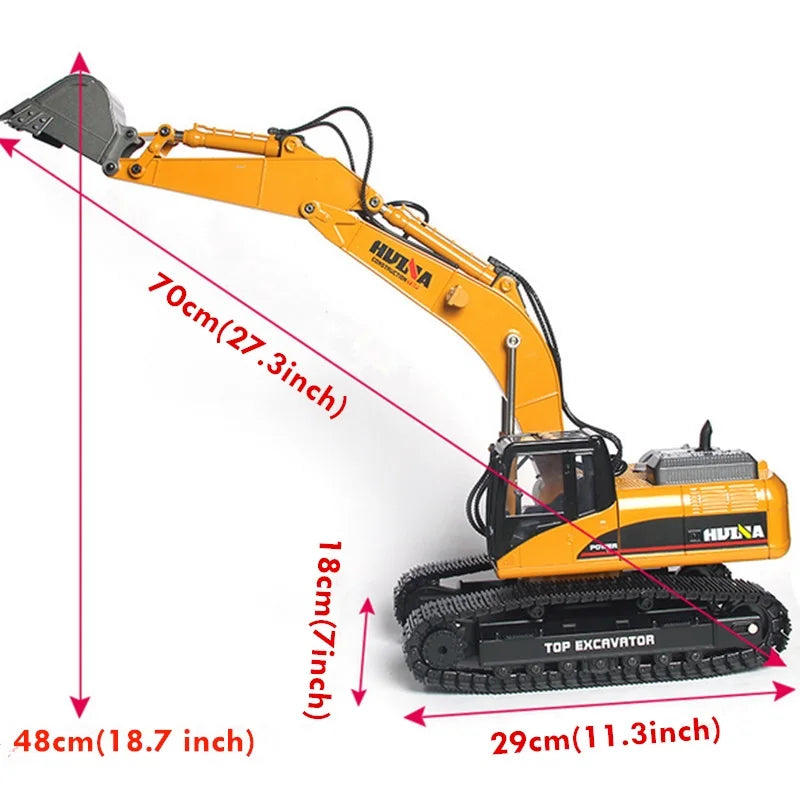 580 1:14 Scale RC Excavator with 40-Minute Battery Life and Realistic Features - ToylandEU