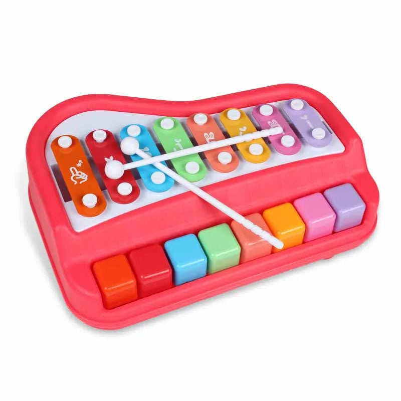 2 In 1 Piano Xylophone Educational Musical Instruments Toys with Music