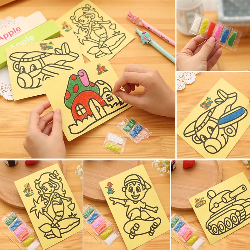 Creative DIY Color Sand Painting Art Set for Kids - Pack of 10 - ToylandEU