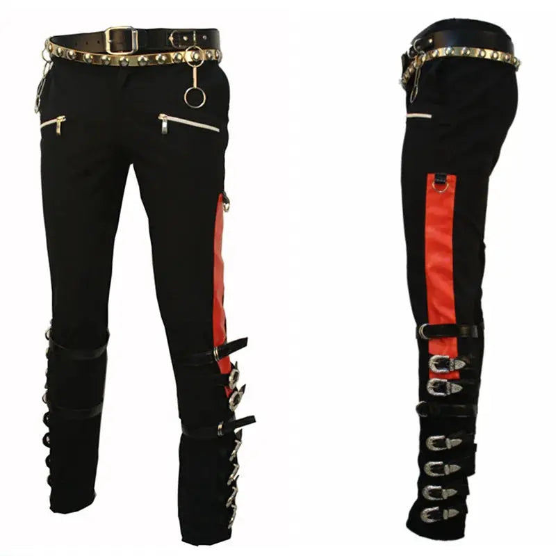 Punk Michael Jackson BAD Pants Trousers and Belt in1990'S - ToylandEU