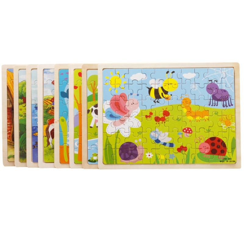 60-Piece 3D  Wooden Puzzle Set - Educational Toy for Children - ToylandEU