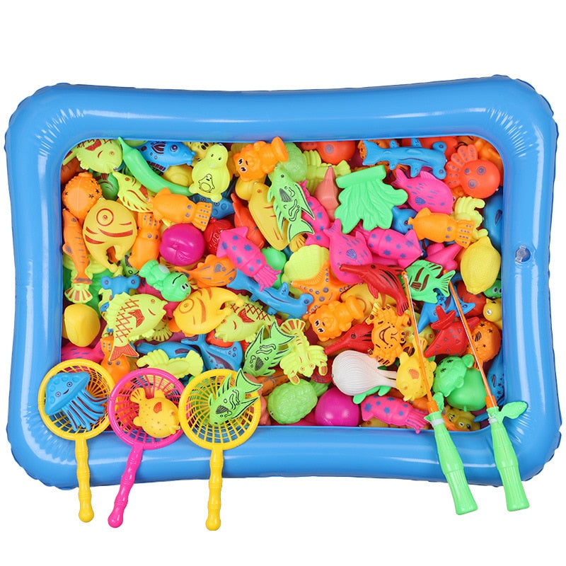 Children's Magnetic Fishing Toy Set with Inflatable Pool and Interactive Parent-Child Game - ToylandEU