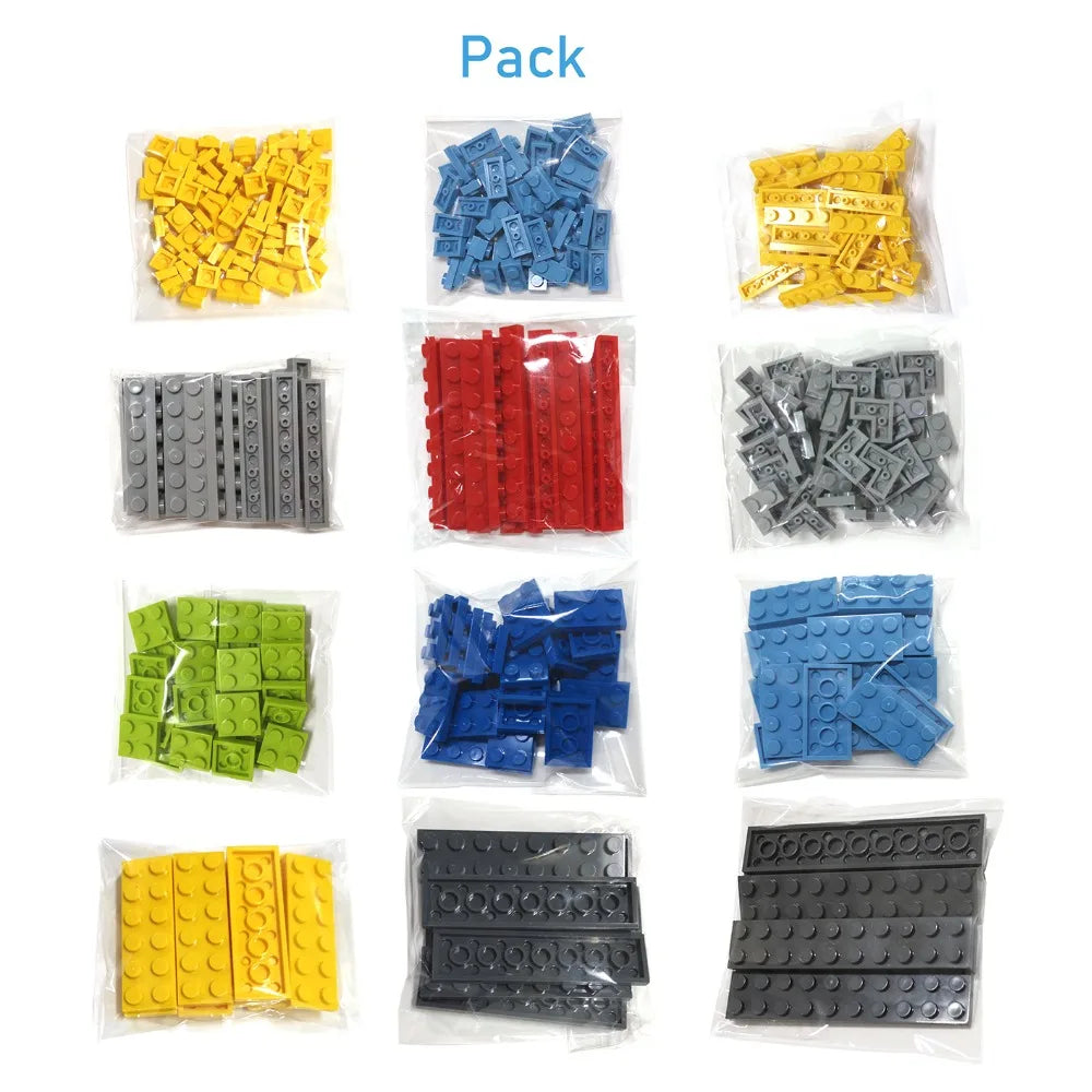 80-Piece DIY Building Blocks Kit with Thin Figures and 1x6 Dots - 12 Color Options - ToylandEU