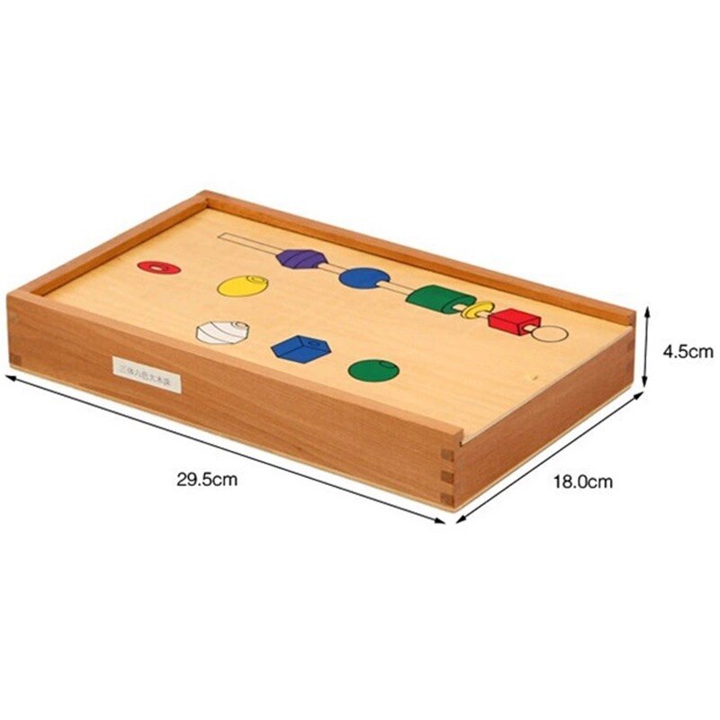 Montessori Wooden Bead Sequencing Set Block Toy for Kids, Educational Toy for 2-Year-Olds and Up - ToylandEU