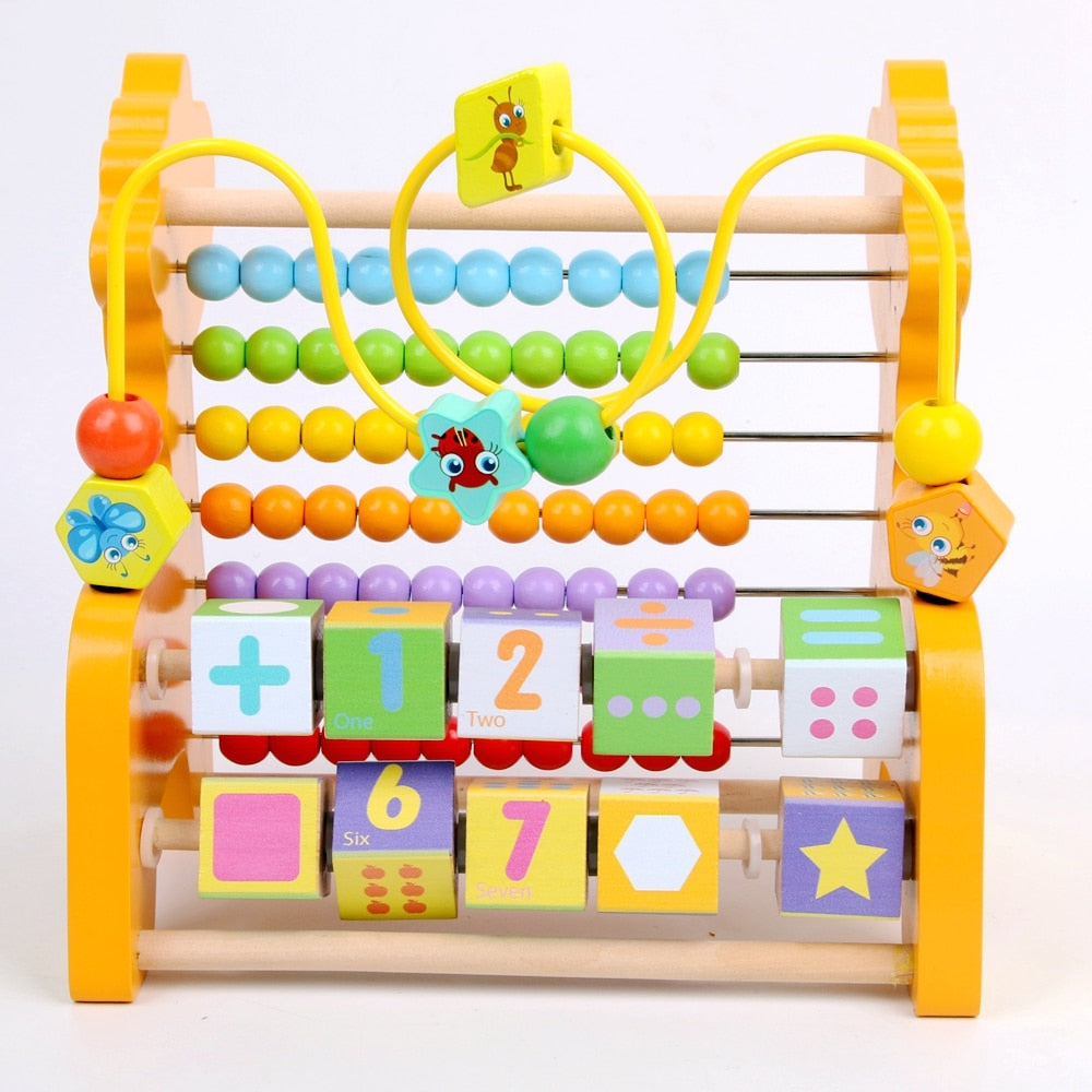 Wooden Montessori Math Abacus Toy for Early Learning