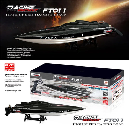 RC High-Speed 50km/h 65CM FT011 Brushless RC Racing Boat with Water Cooling - Ready-to-Run 2.4GHz Gift for Kids