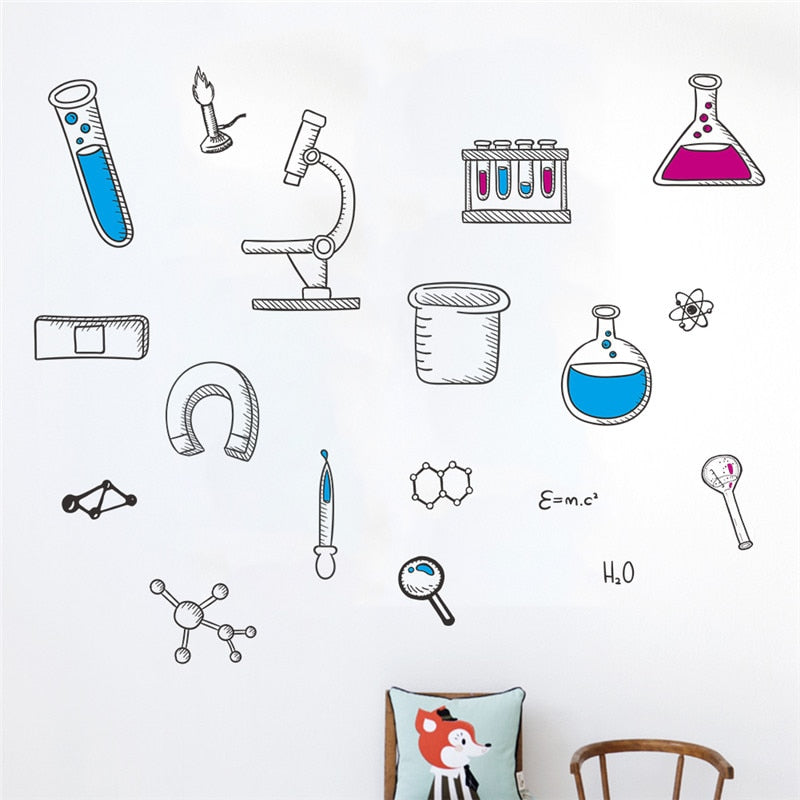 Scientist Microscope Wall Sticker for Kids Room Decor - ToylandEU