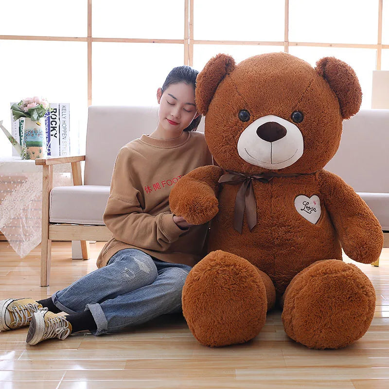 90/110cm Large Baby Cute Teddy Bear Studded Plush Lovely Bear - ToylandEU