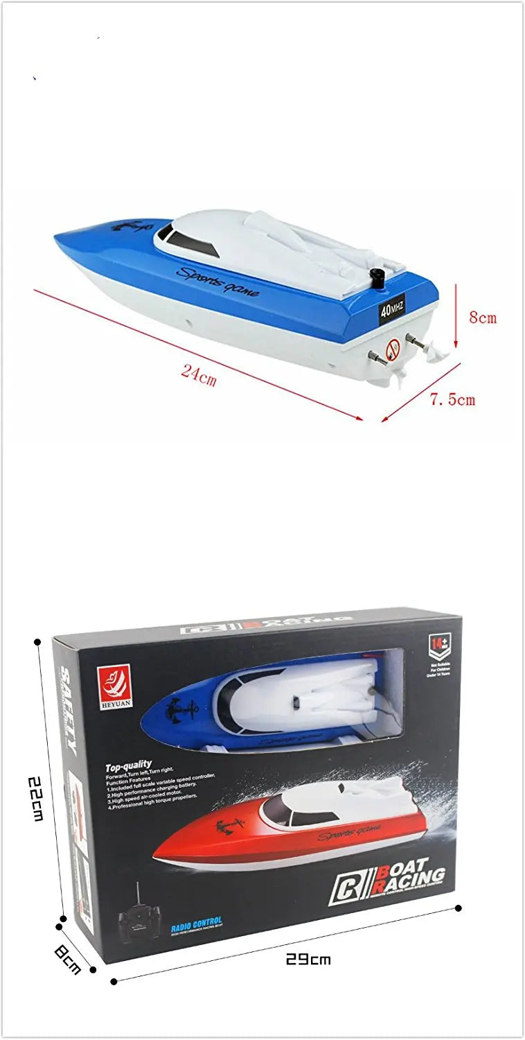 EBOYU 802 RC Boat Remote Control High Speed Electric Race Boat 4 - ToylandEU