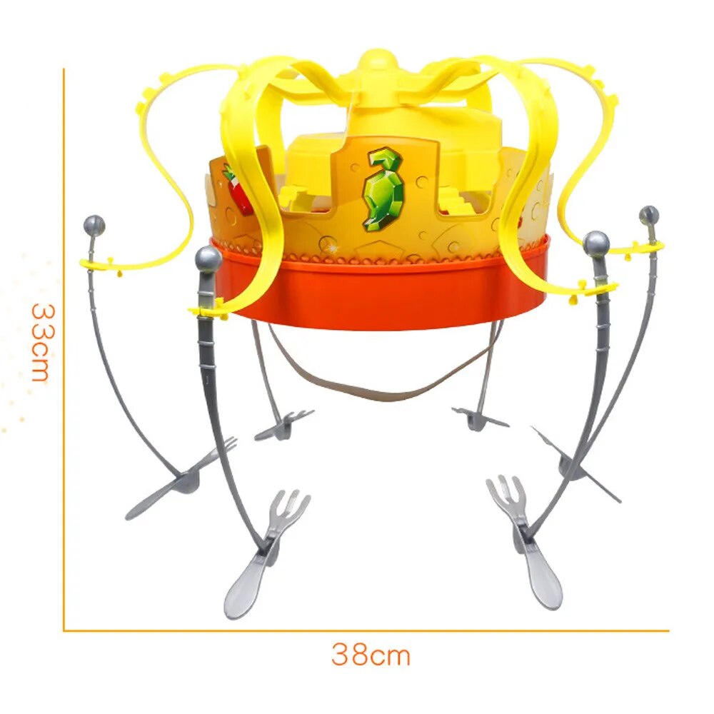 Funny Musical Rotating Crown Hat Chow Game Toy with Spinning Snacks - Perfect for Kids and Birthday Parties - ToylandEU