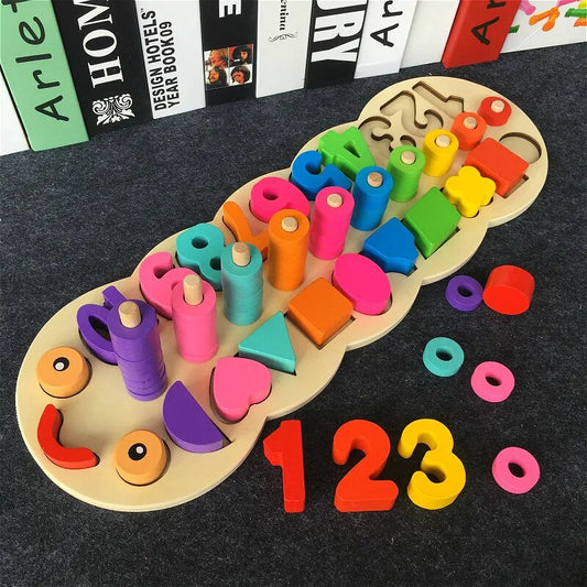 Caterpillar Counting Board – Educational Wooden Math Toy for Preschoolers - ToylandEU