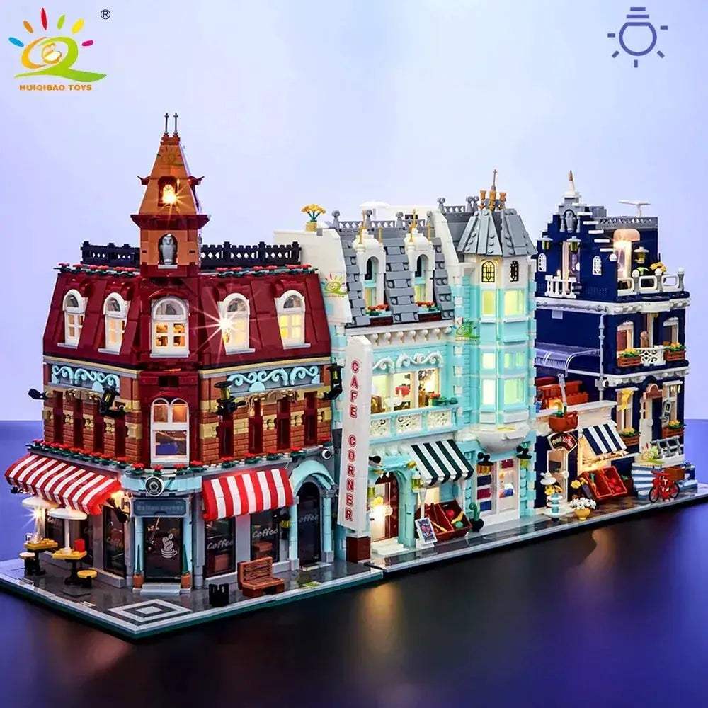 HUIQIBAO Coffee Shop Building Blocks Street View Set - ToylandEU