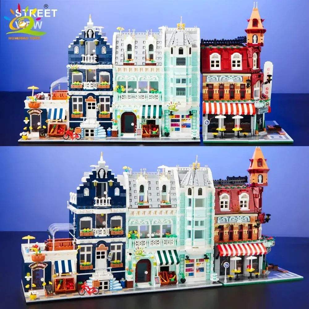 HUIQIBAO Coffee Shop Building Blocks Street View Set - ToylandEU