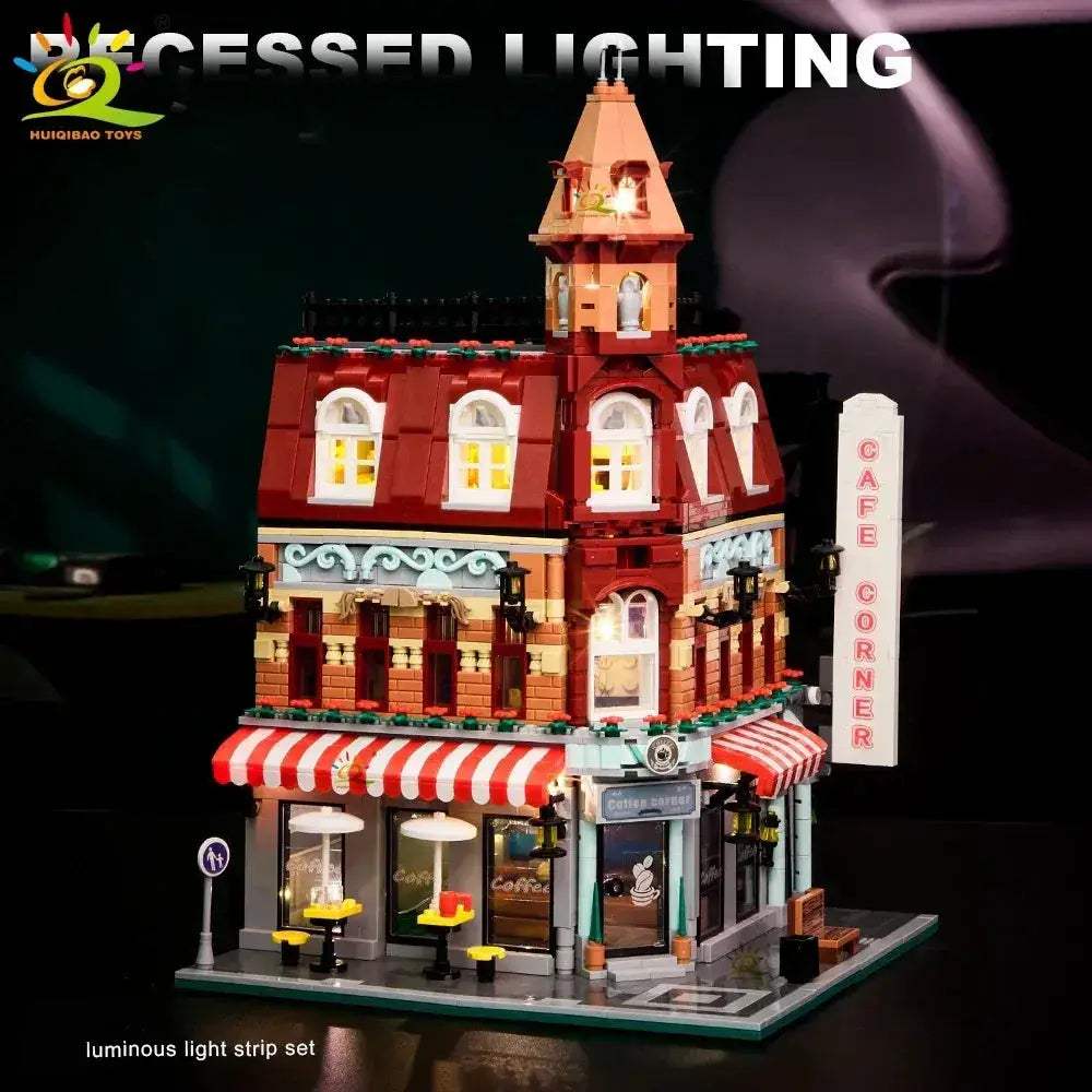 HUIQIBAO Coffee Shop Building Blocks Street View Set - ToylandEU