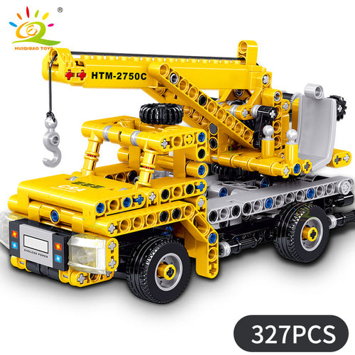 HQB Engineering Bulldozer Crane Dump Truck Building Kit ToylandEU.com Toyland EU