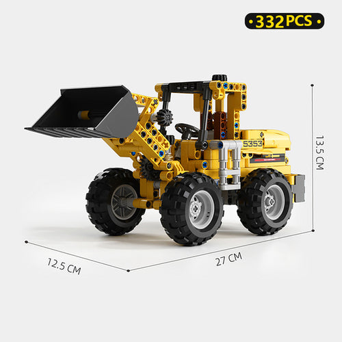 HQB Engineering Bulldozer Crane Dump Truck Building Kit ToylandEU.com Toyland EU