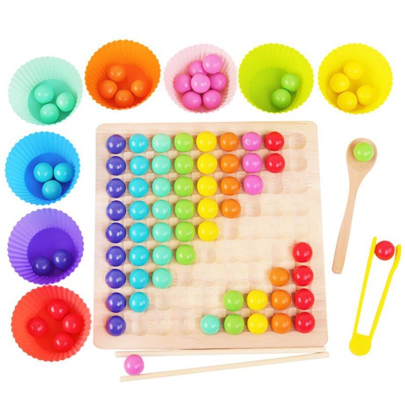 Montessori Wooden Clip Ball Puzzle Toy for Early Childhood Education - ToylandEU