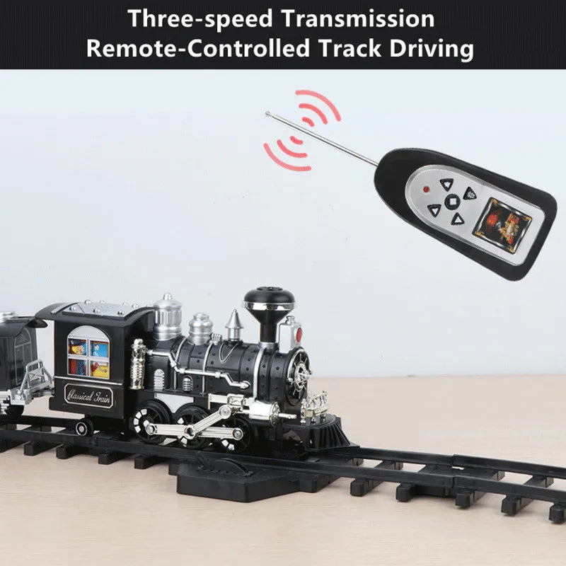 Electric Train Kit with Remote Control for DIY Smoke and Water Effects - 80CM - ToylandEU