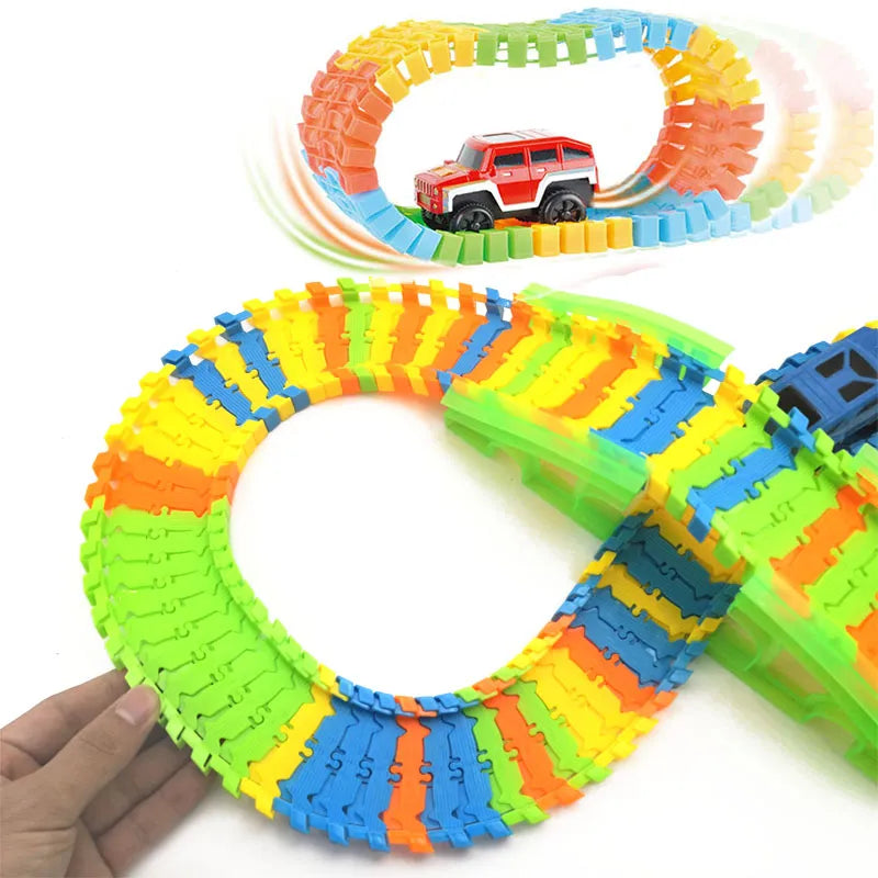 Create Your Own Stunt Car Racing Track Kit with Universal Map Assembly