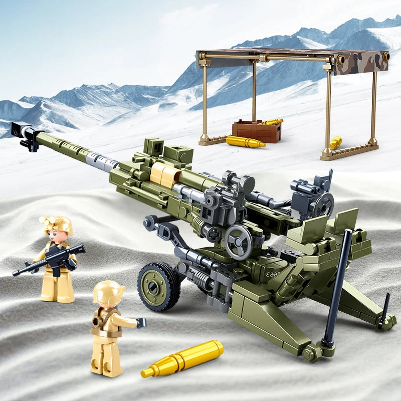 WW2 Military Field Howitzer Building Blocks Set - ToylandEU