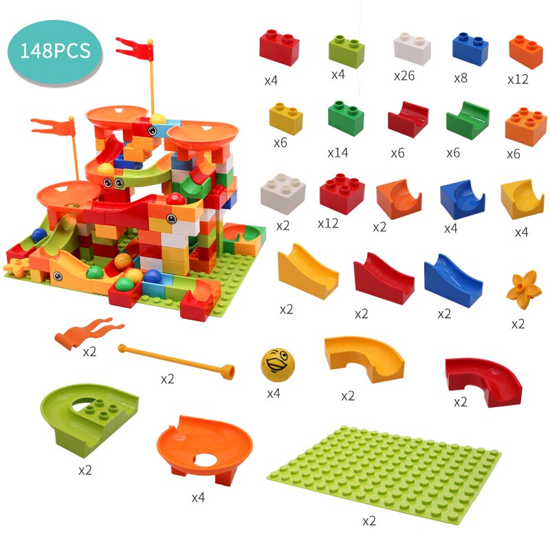 Maze Ball Building Blocks Set for Kids and Children - Funnel Slide Educational Toy Toyland EU